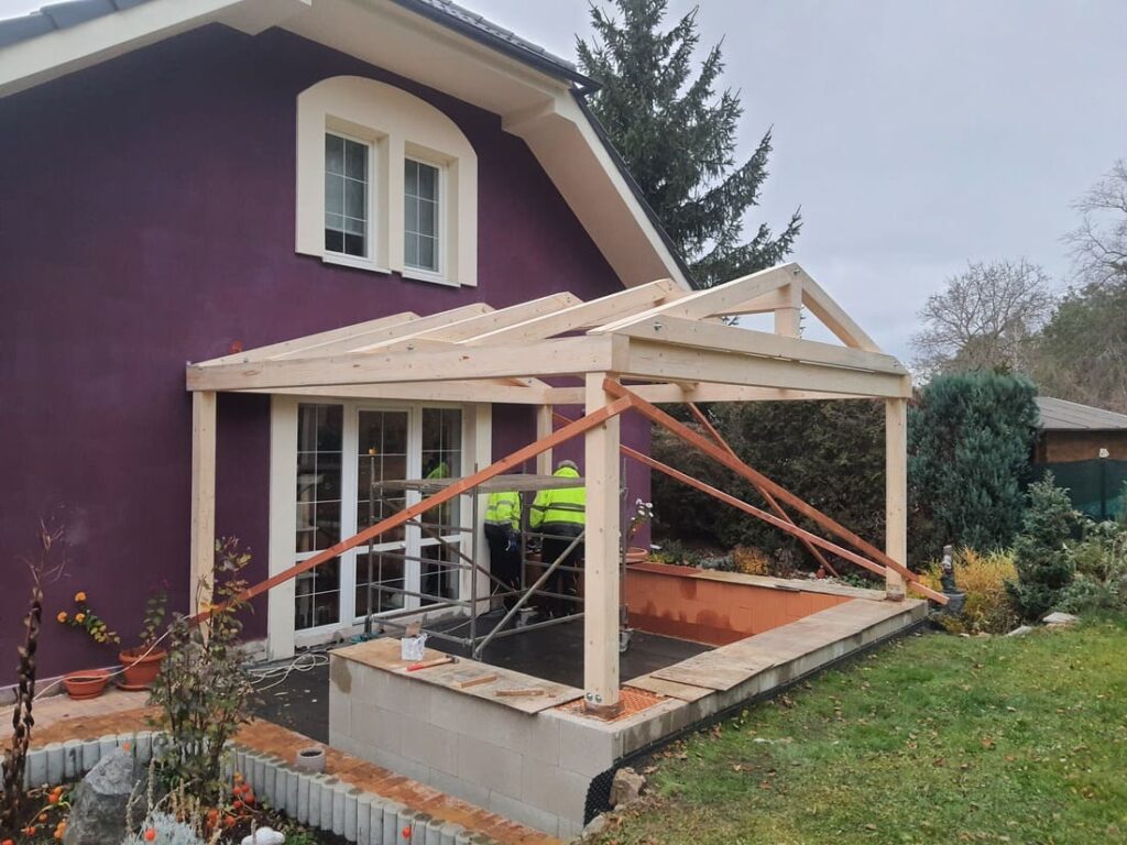 stavební práce - realizace zimní zahrady