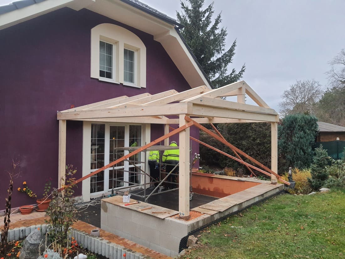 stavební práce - realizace zimní zahrady